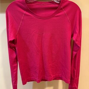 Lululemon Athletica Vibrant Pink Long Sleeve Tee